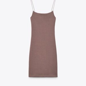 Zara Brown Slip Dress